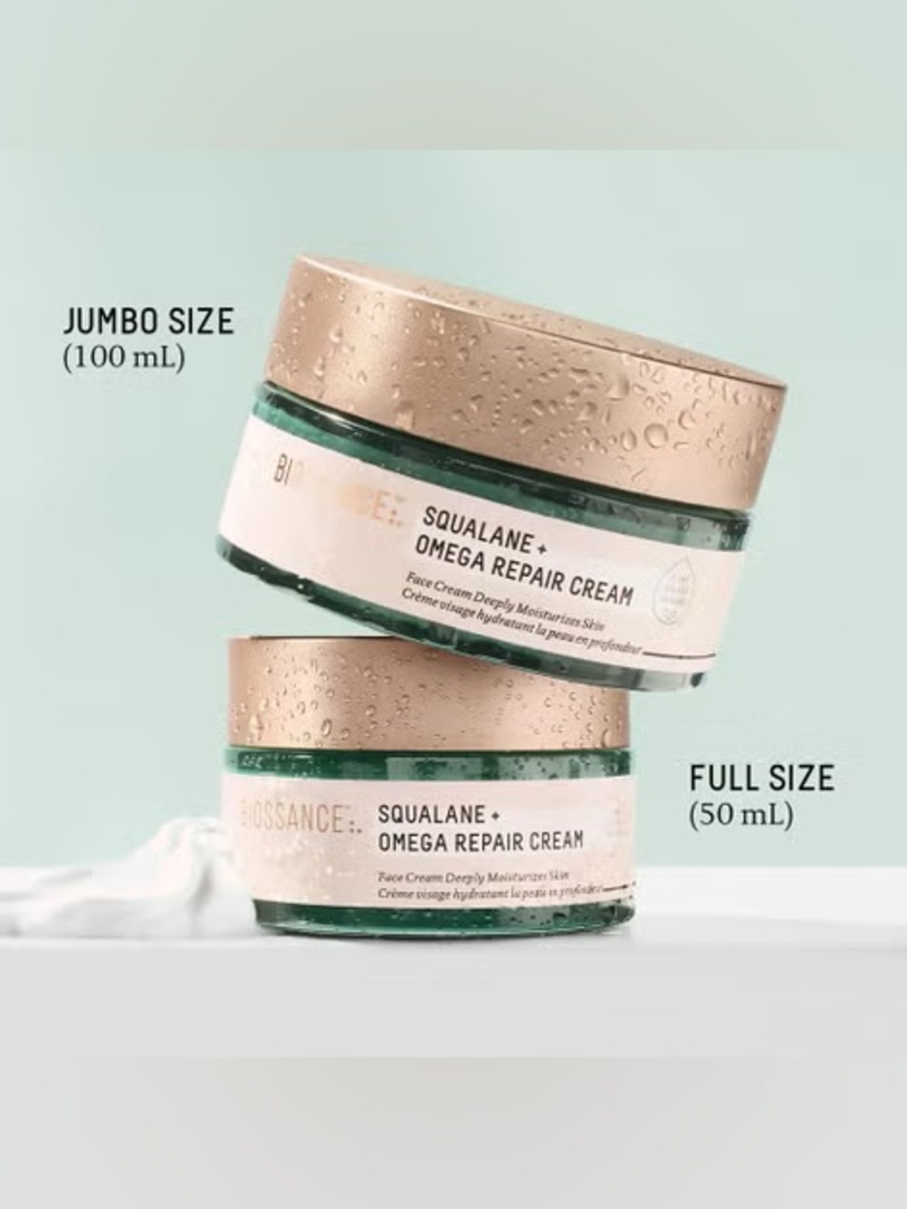 BIOSSANCE Squalane + Omega Repair Cream Jumbo Size 100ML $120 BRAND NEW